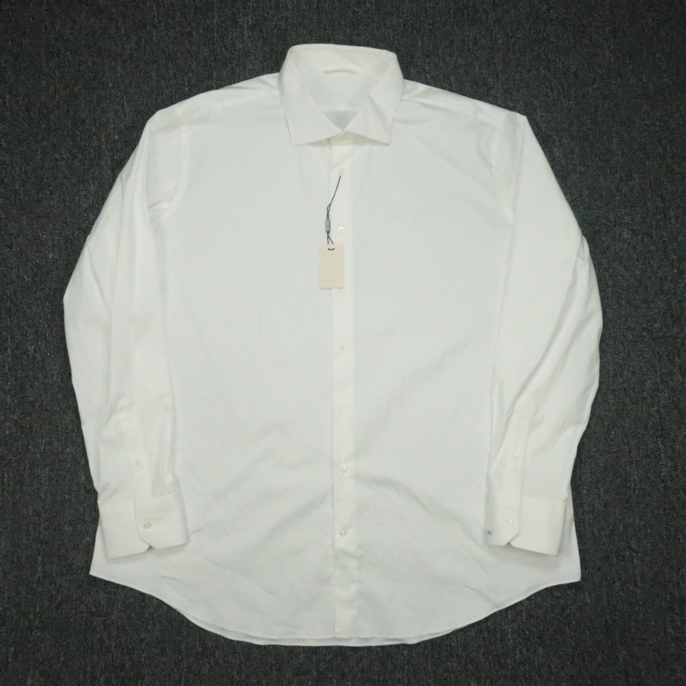 Suitsupply Shirt Mens 3XL White Reggiani Italian Fabric Tailored Custom Made